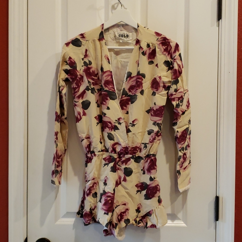 159 STONE COLD FOX Floral Love Jumper Silk Romper XS/S - Picture 6 of 16
